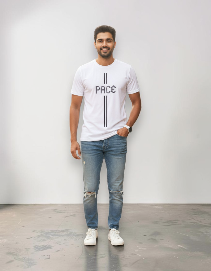 PACE - White Supima Tee